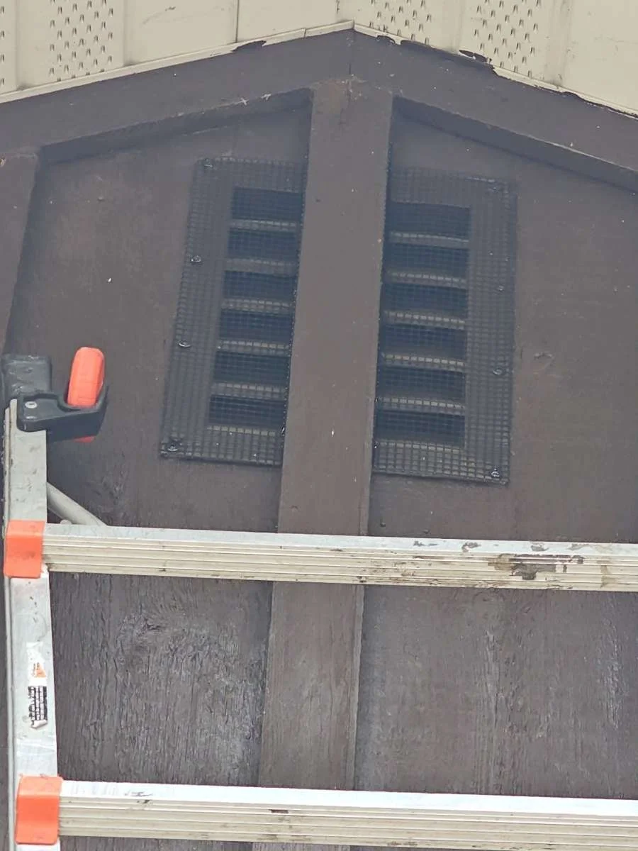 Gable vent screening exclusion