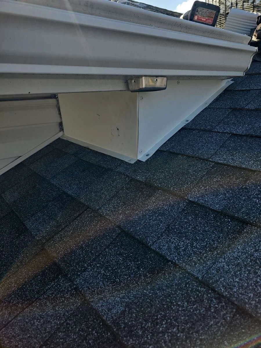 soffit junction and fascia exclusion done with coil stock metal