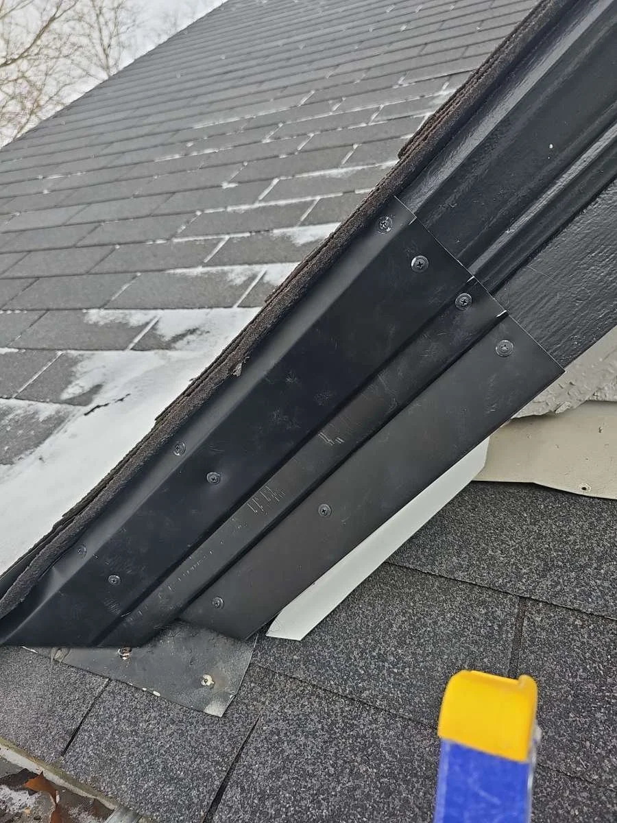 soffit junction and fascia exclusion done with coil stock metal
