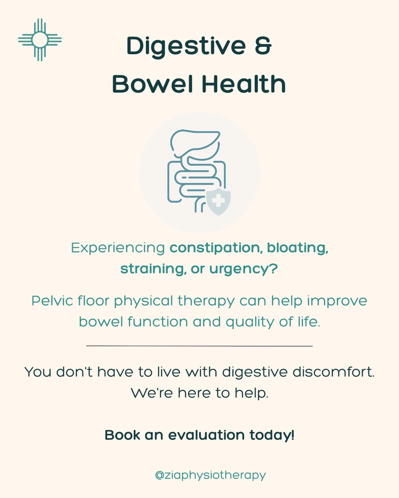 Digestive and bowel concerns can significantly impact your daily life, but they&rsquo;re often connected to the health and function of your pelvic floor.

Symptoms like constipation, bloating, straining, urgency, or incomplete emptying are common, an
