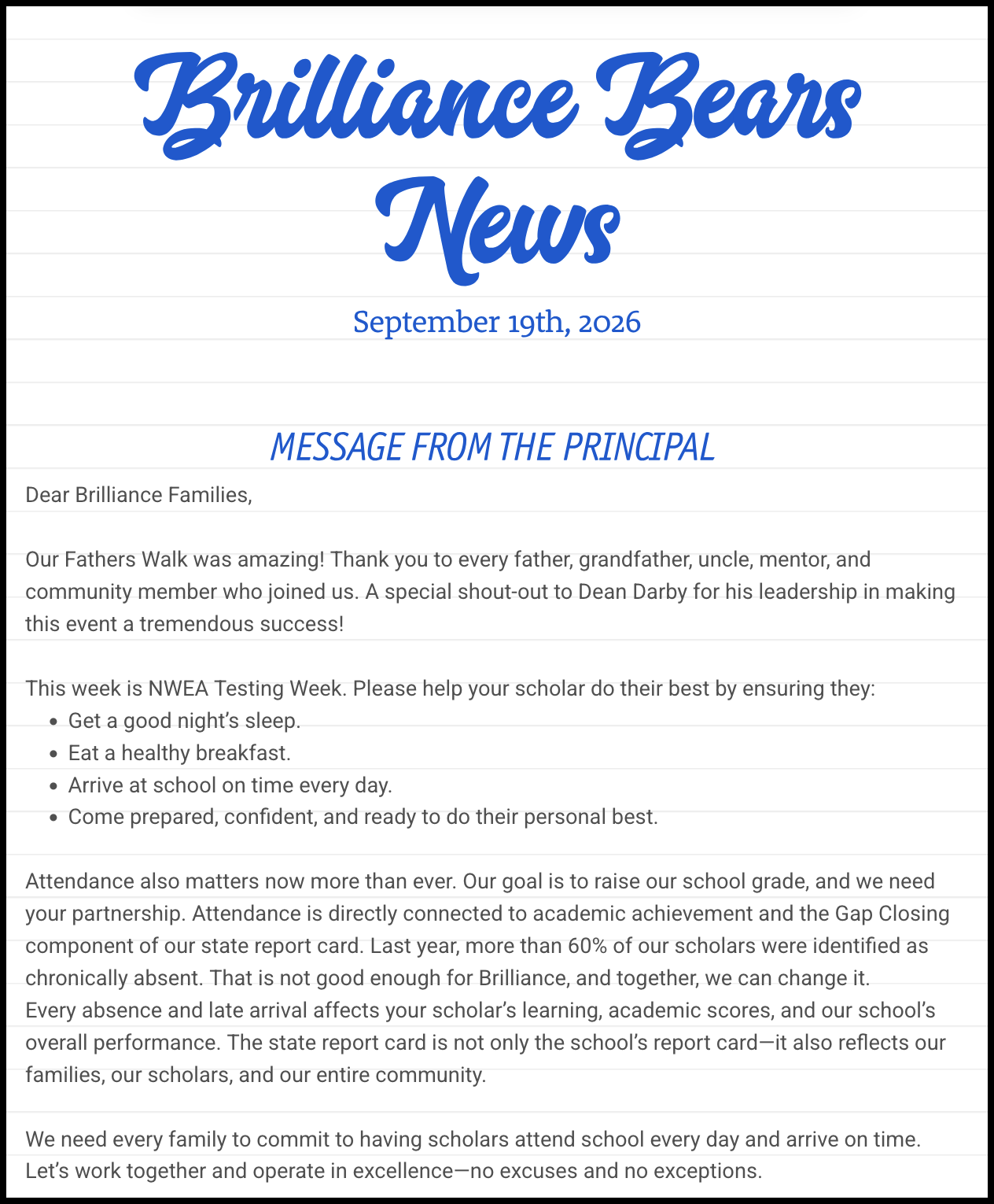 Newsletter - September 19, 2026
