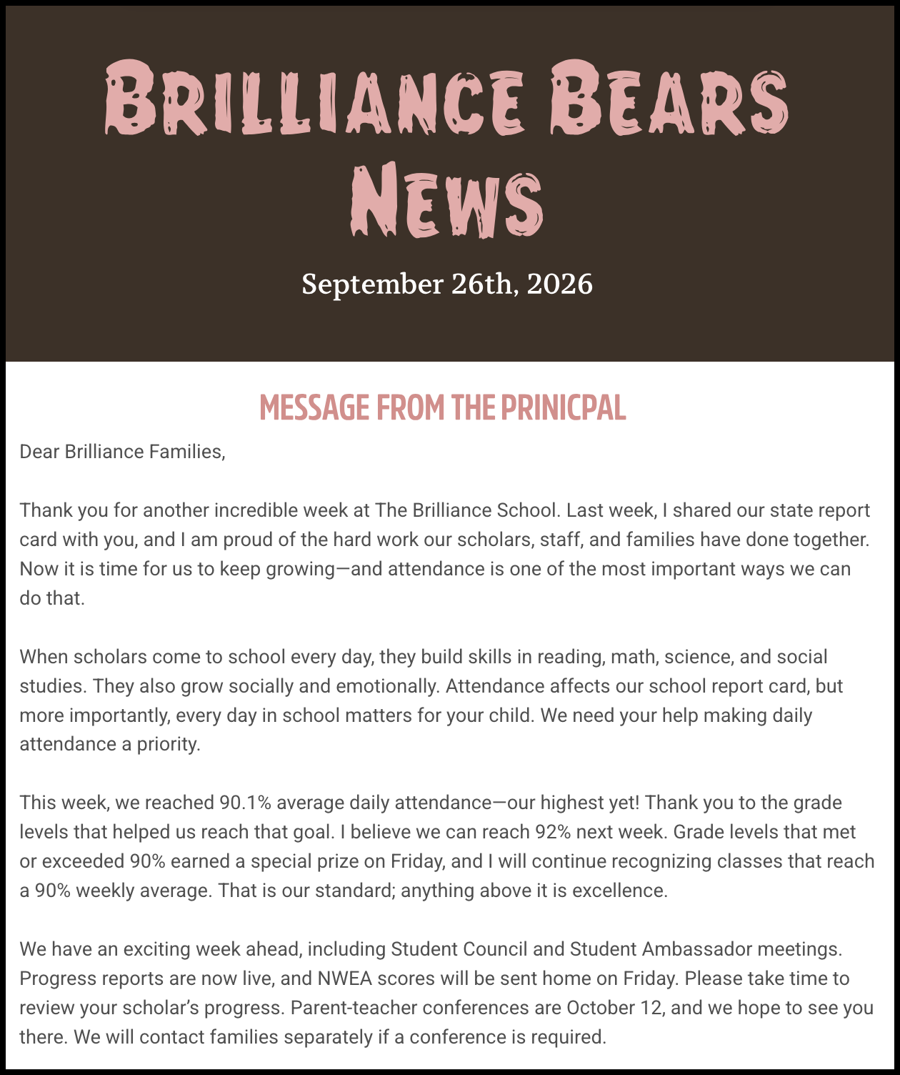 Newsletter - September 26, 2026