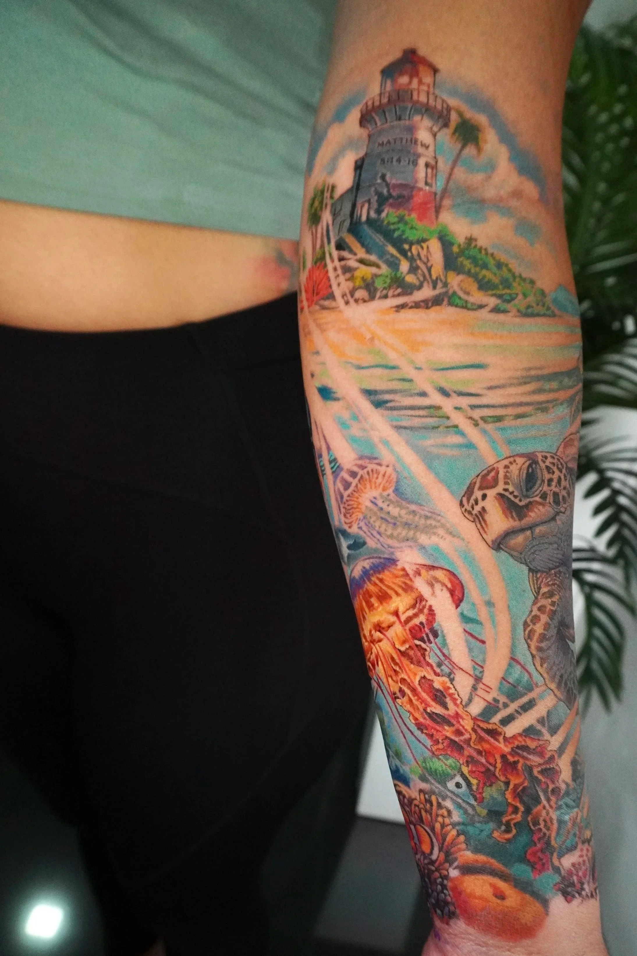 underwater tattoo ocean themed tattoo