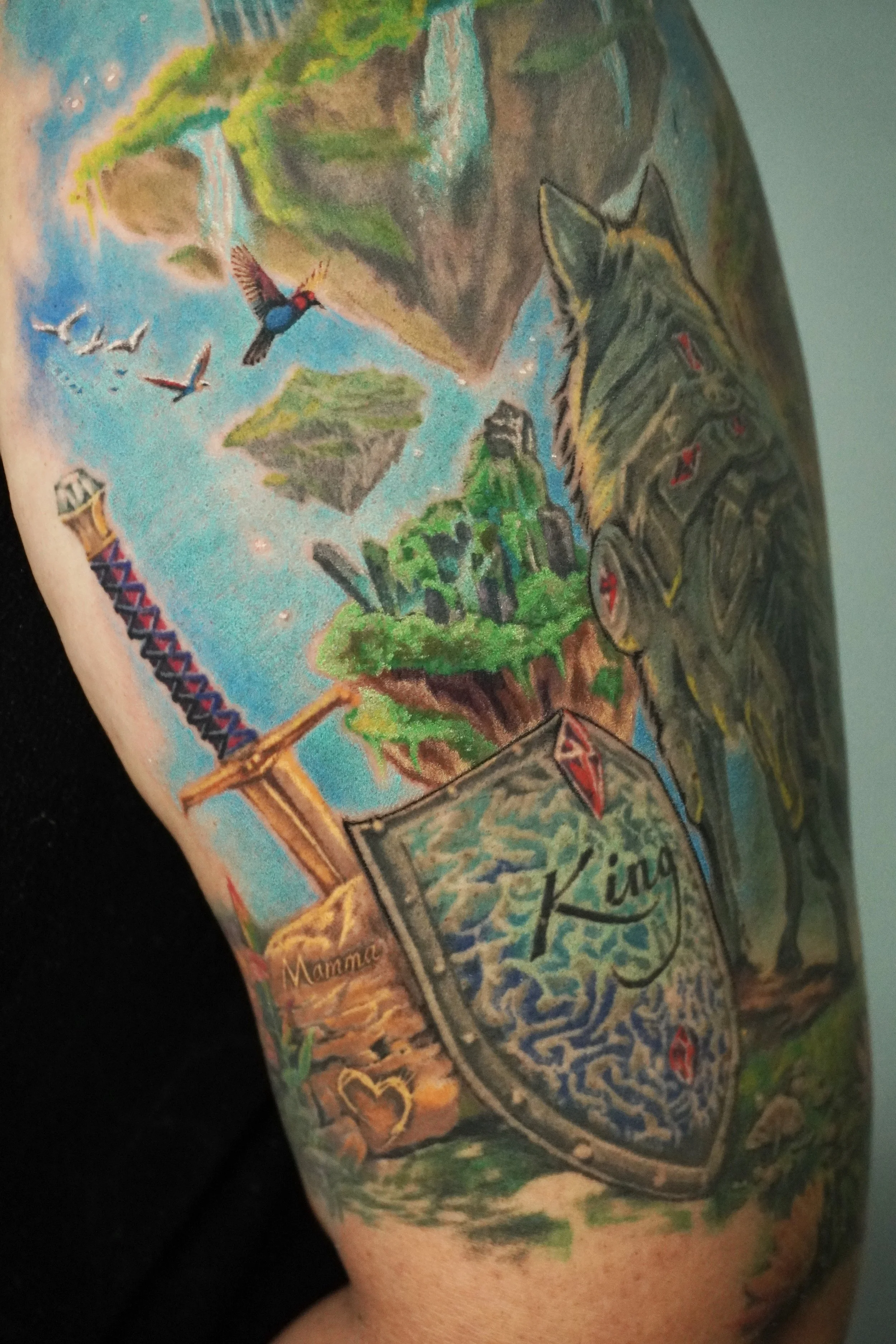 Sword and shield tattoo Trinidad 
