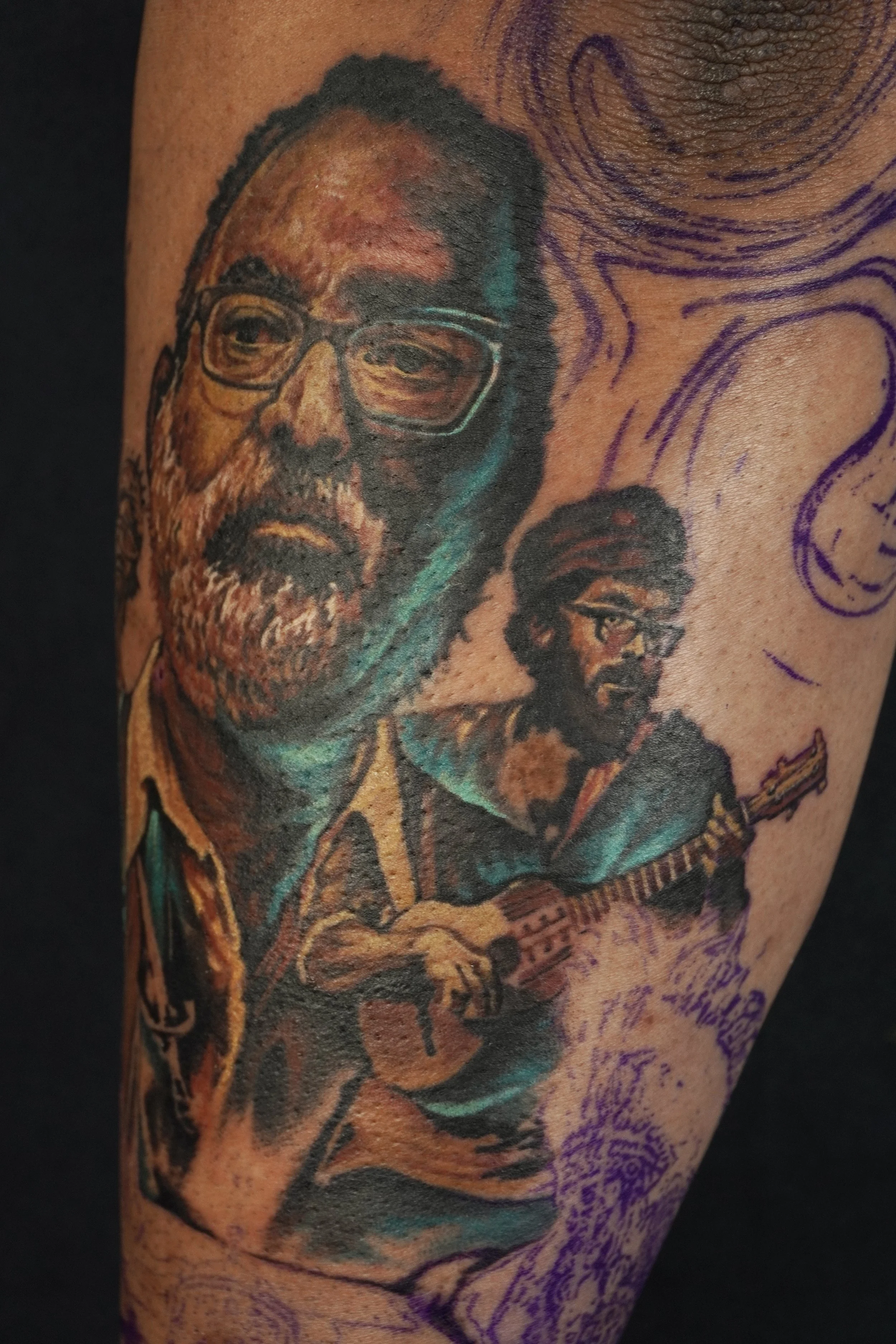 portrait tattoo guitar tattoo music tattoo Trinidad
