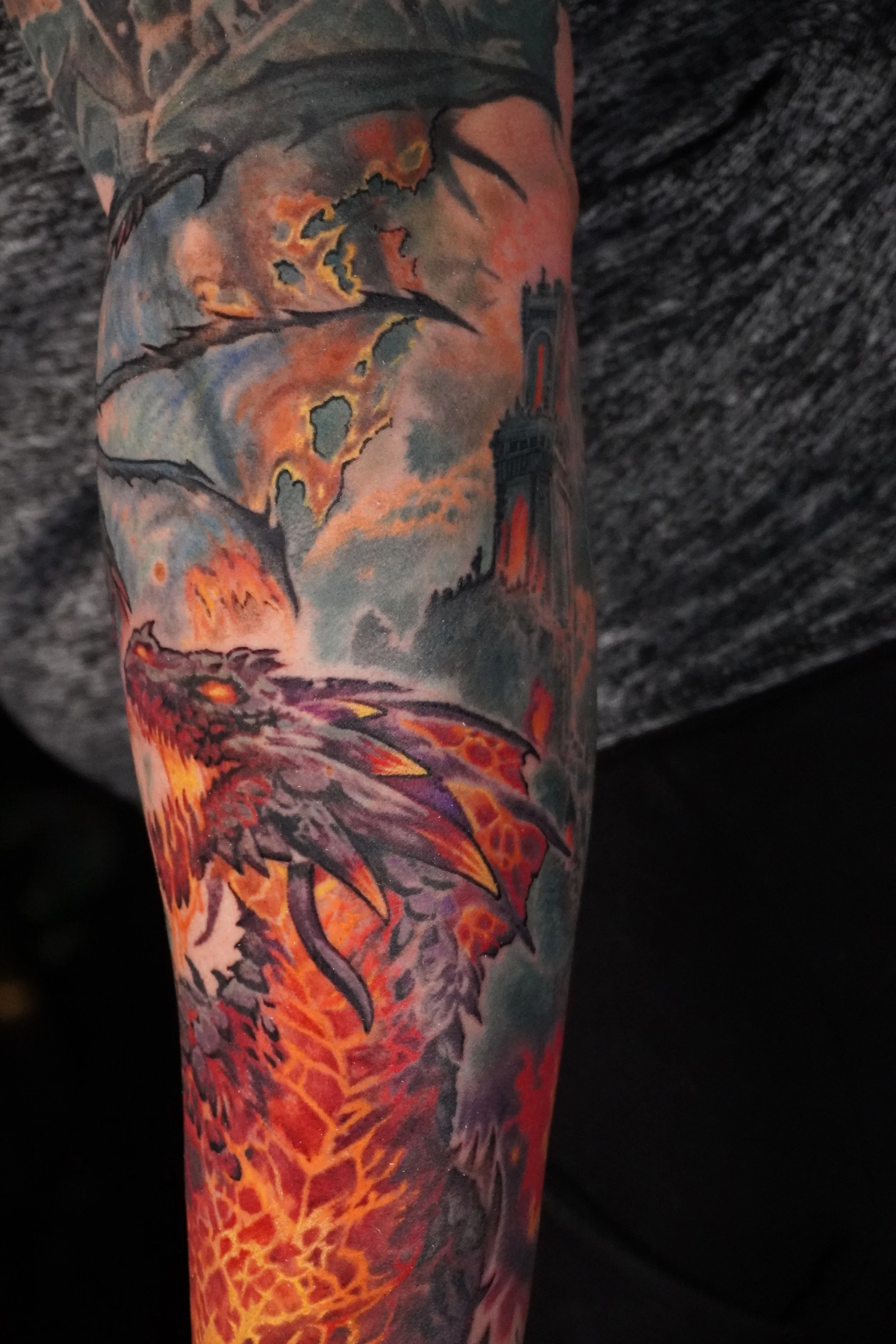 Fire dragon tattoo Trinidad