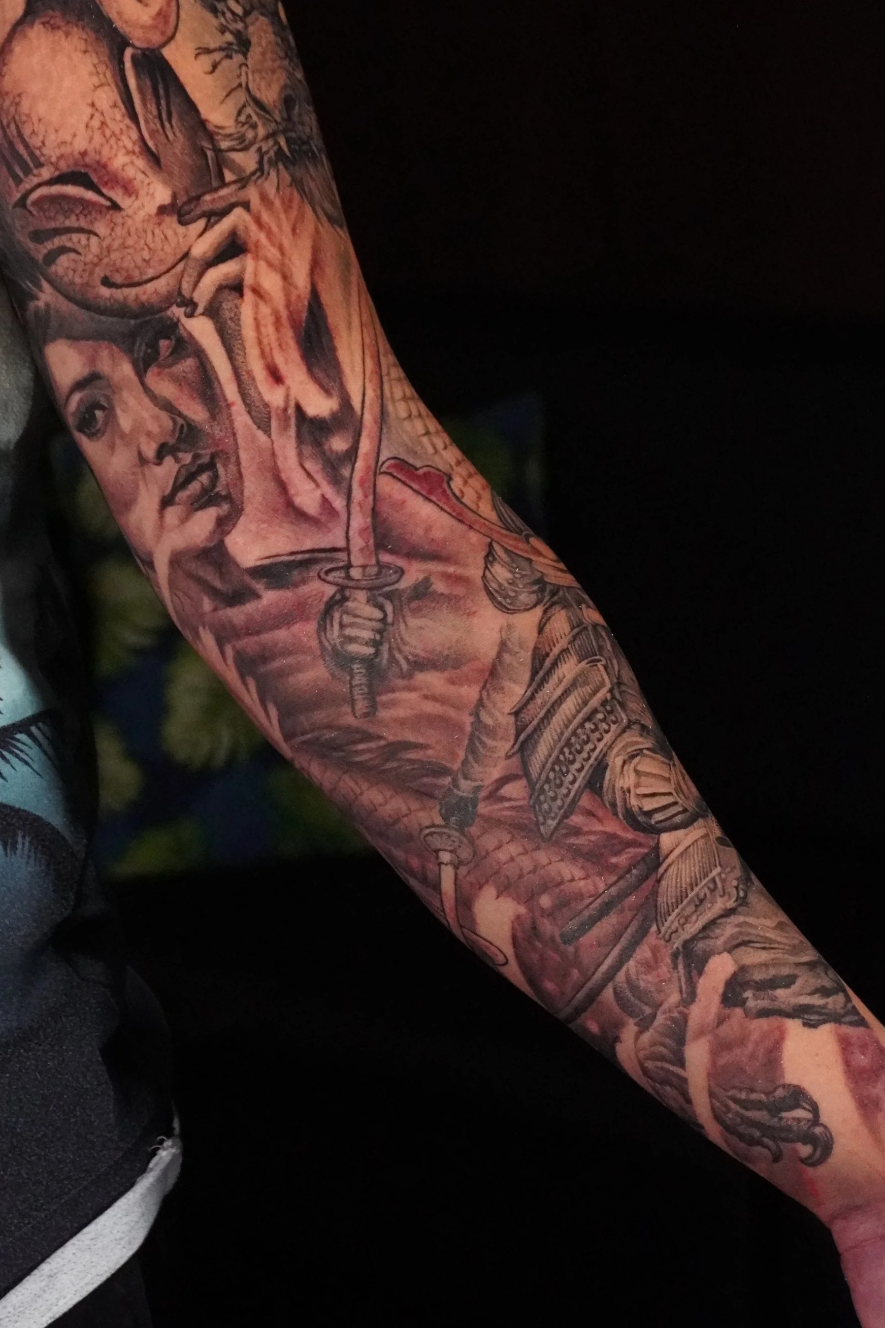 Japanese portrait tattoo Trinidad Japanese theme tattoo Trinidad