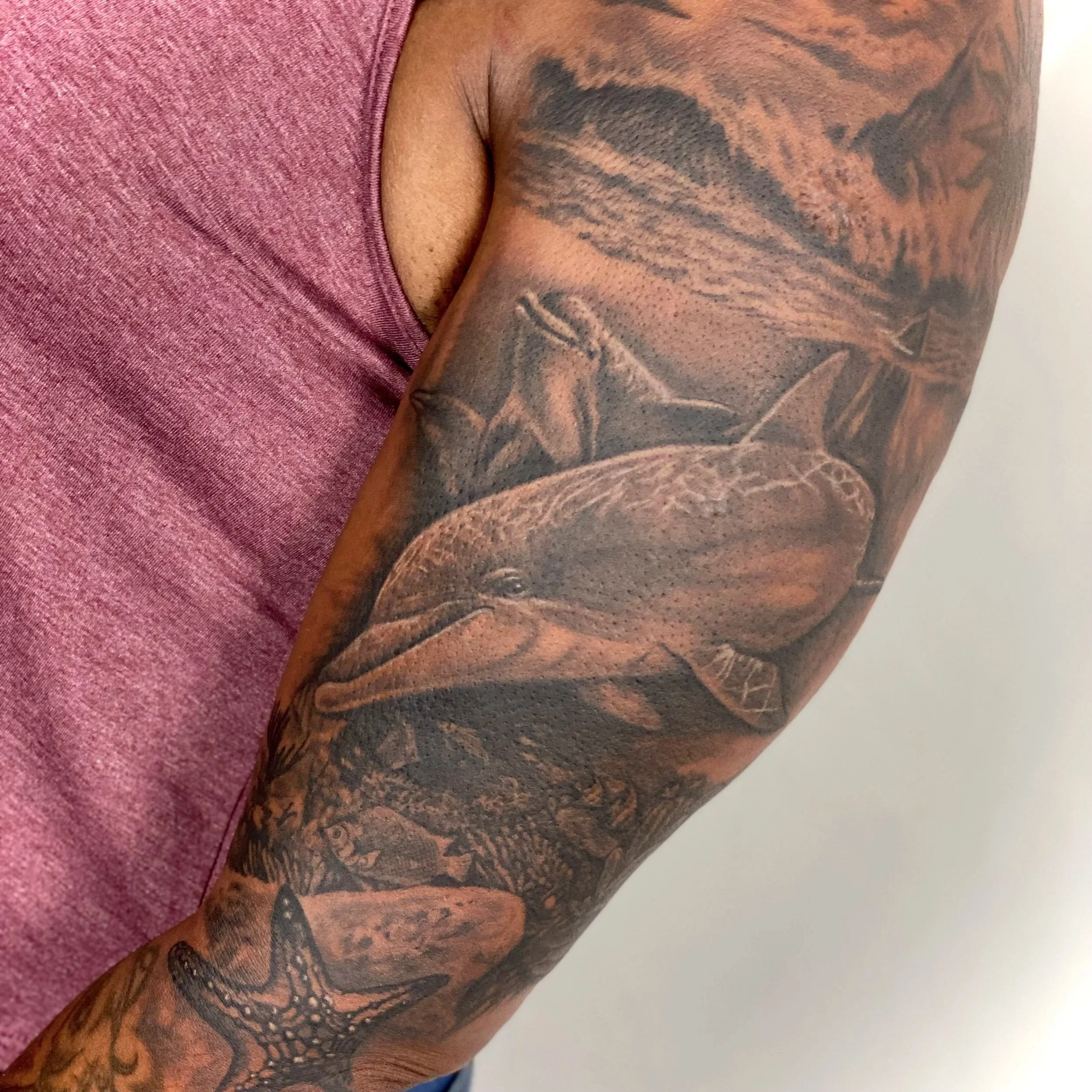 dolphin tattoo Trinidad ocean tattoo trinidad
