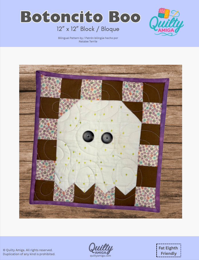 Botoncito Boo Quilt Block