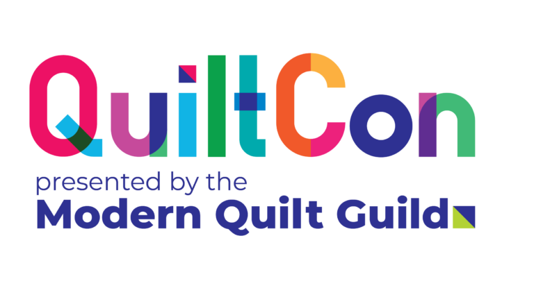 Logo for QuiltCon Presented by the Modern Quilt Guild