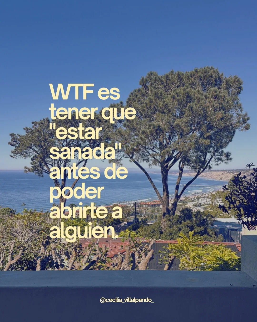 La verdad: nadie llega completa a nada. Vas a seguir descubriendo cosas de ti en la relaci&oacute;n misma &mdash; no antes de ella.

Lo que s&iacute; sirve: entender tus patrones lo suficiente como para dejar de repetirlos en autom&aacute;tico.
Si cr