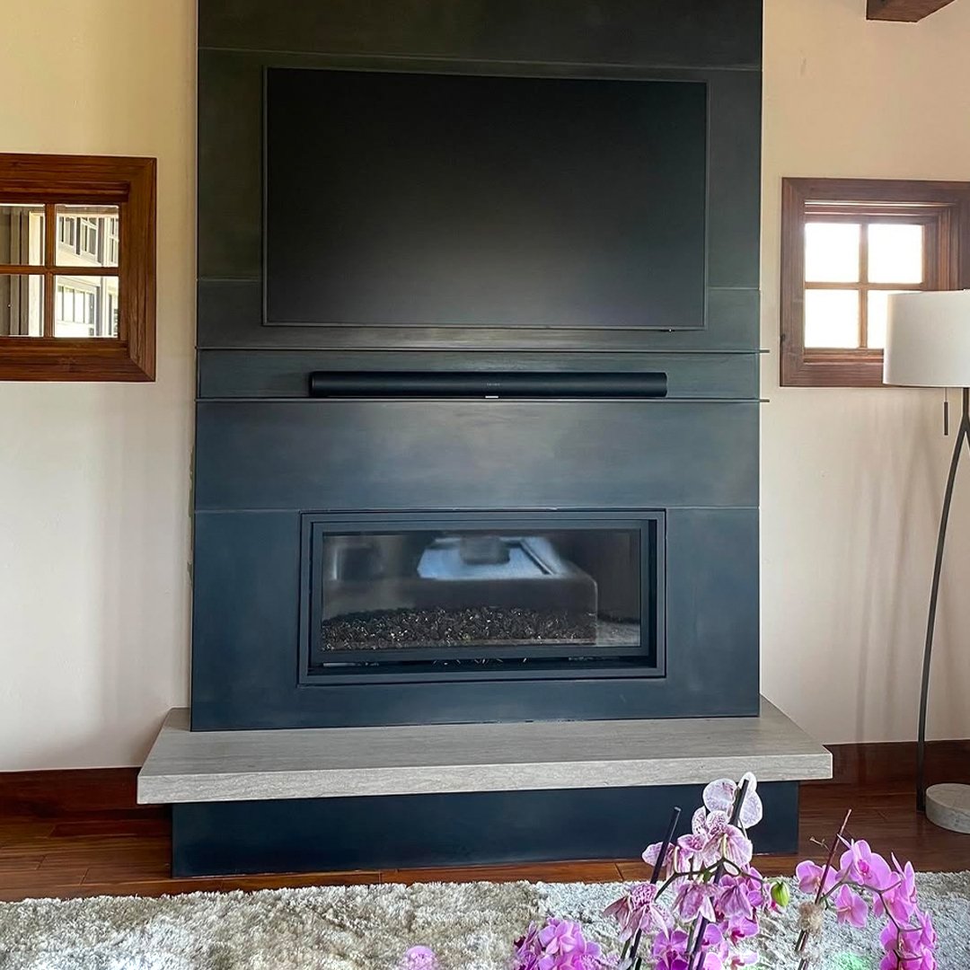 custom, fireplace, wrap, fireplace wrap, welding, fabrication, best, utah