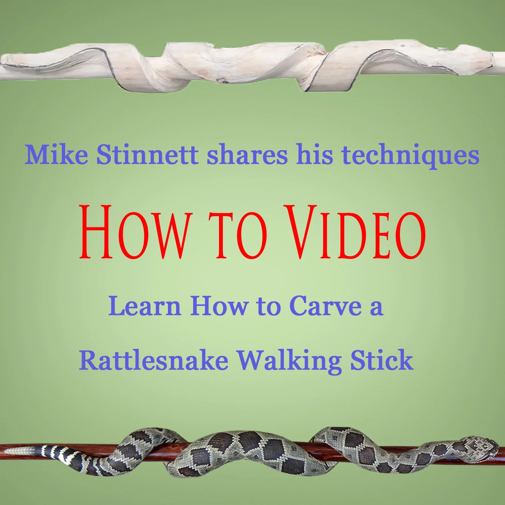 Video Tutorial | How to Carve a Rattlesnake Walking Stick