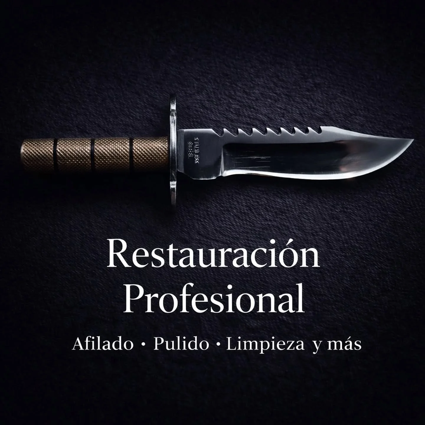 Restauramos cuchillos devolvi&eacute;ndoles filo, est&eacute;tica y rendimiento profesional.

Trabajamos cada pieza con las t&eacute;cnicas necesarias para prolongar su vida &uacute;til y mejorar su desempe&ntilde;o en cocina.
Escr&iacute;benos al DM