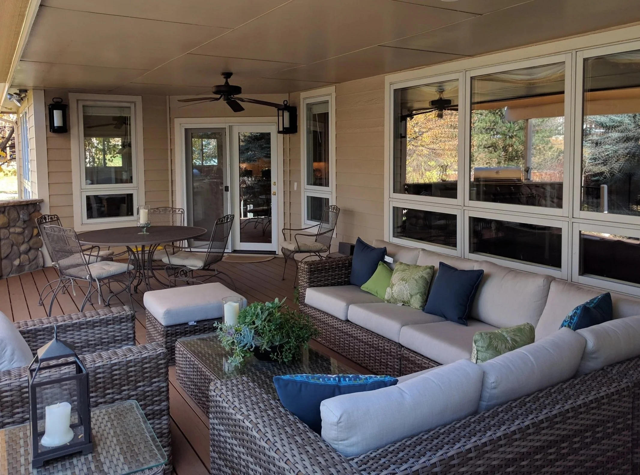 Clean patio windows in a Loveland home by Boyd Lake