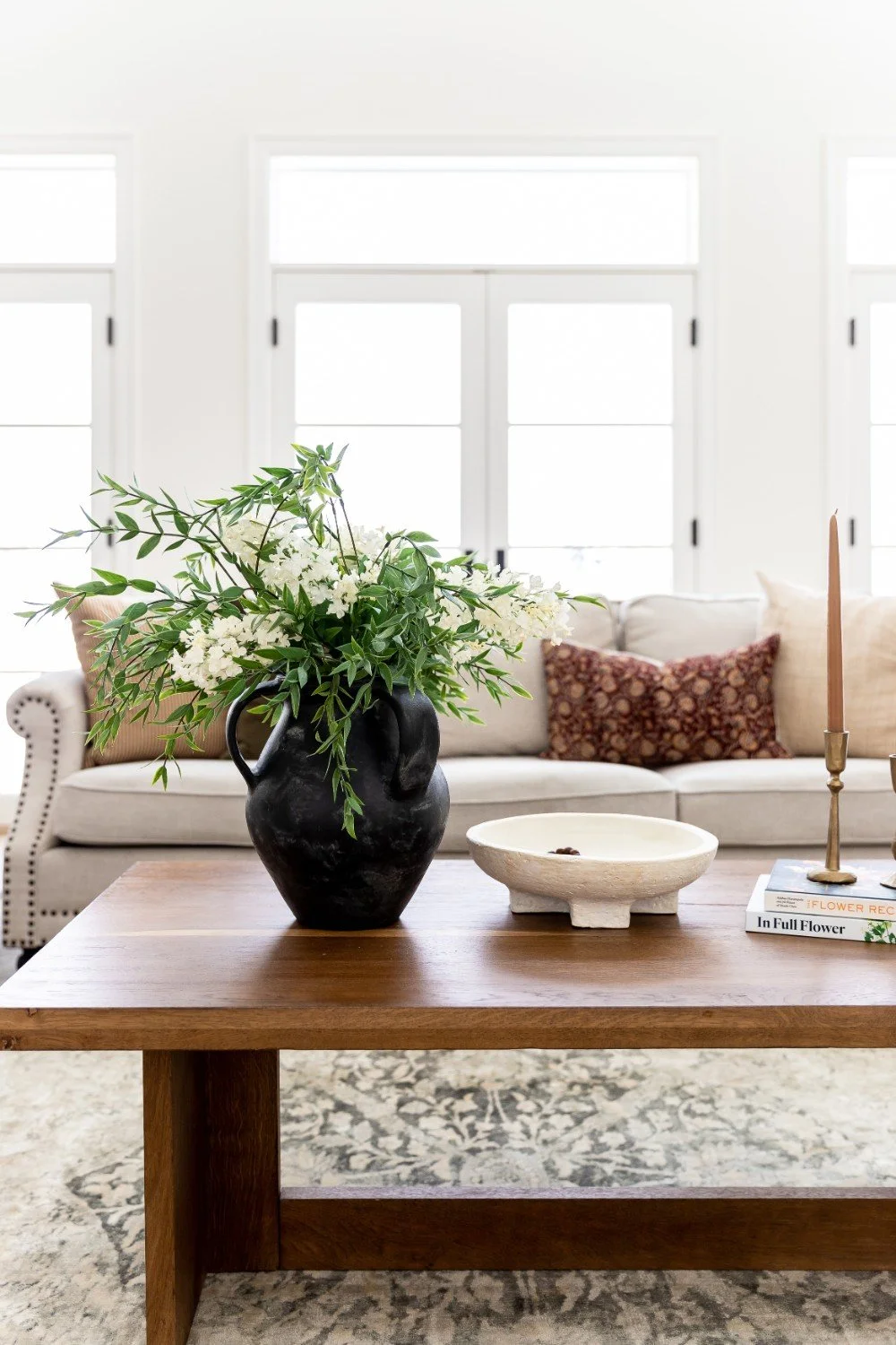Beautifully staged living room in a Sammamish home for sale