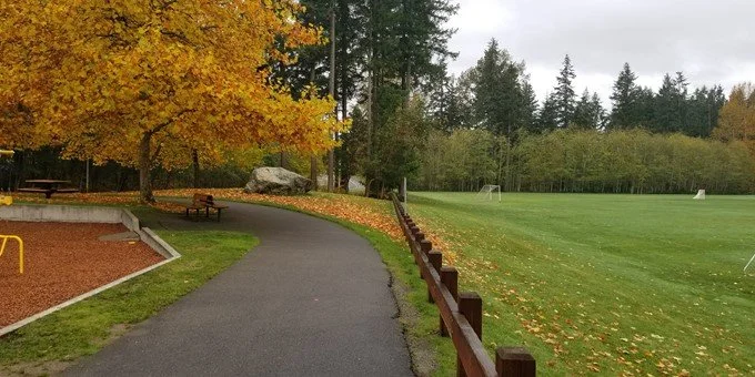Klahanie neighborhood community pool and walking trails in Sammamish Washington