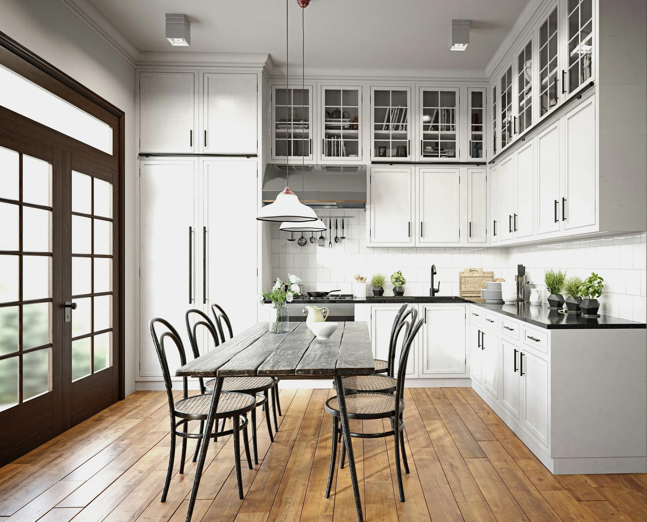 Clean, staged kitchen in a Sammamish home prepared for sale
