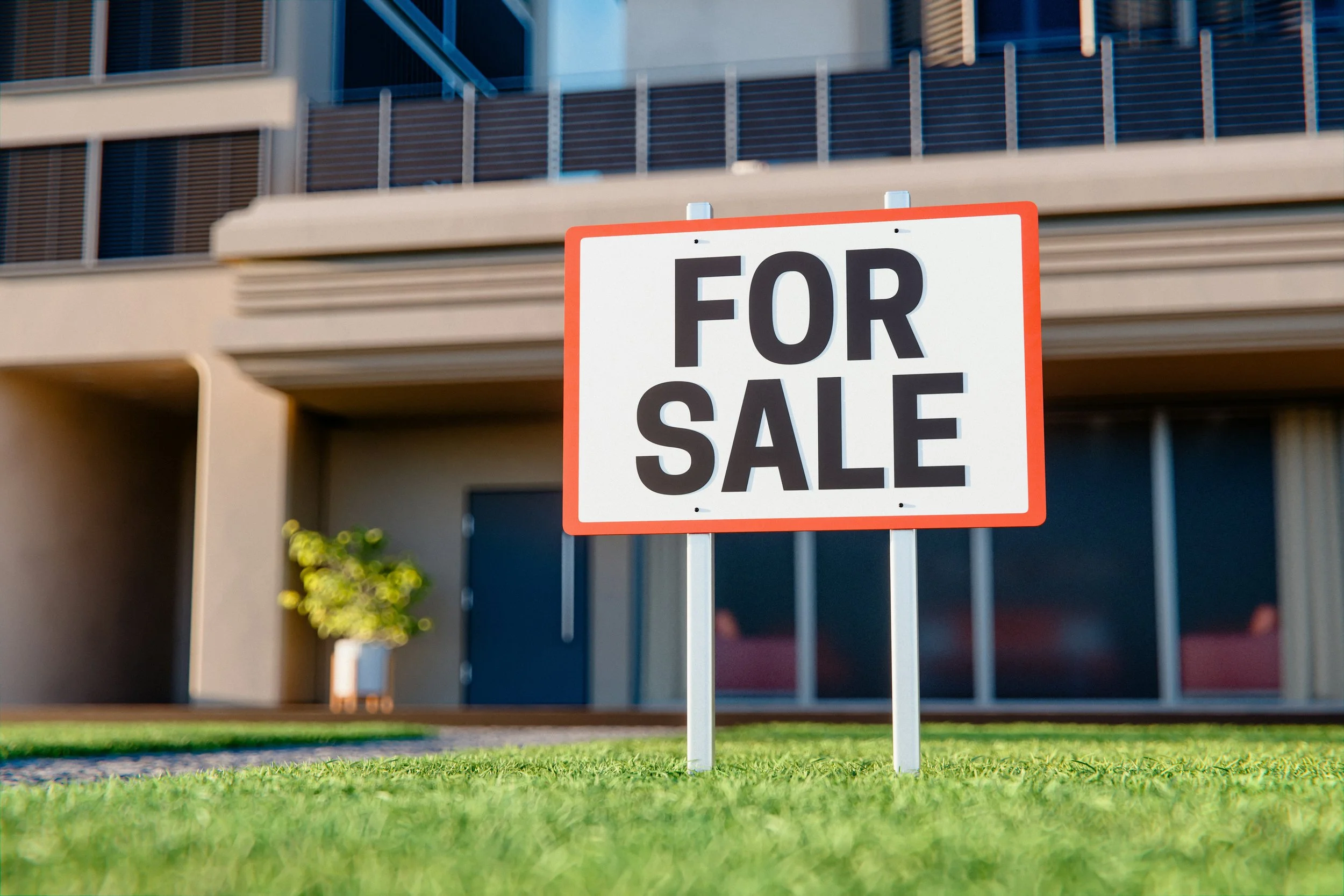 Home for sale sign in Sammamish Washington neighborhood
