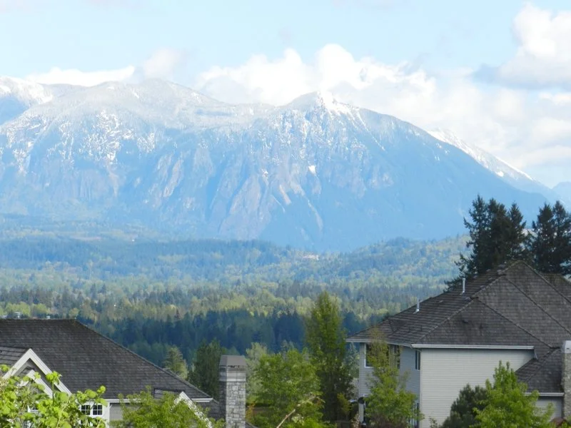 Luxury homes in Trossachs neighborhood Sammamish Washington with Cascade Mountain views