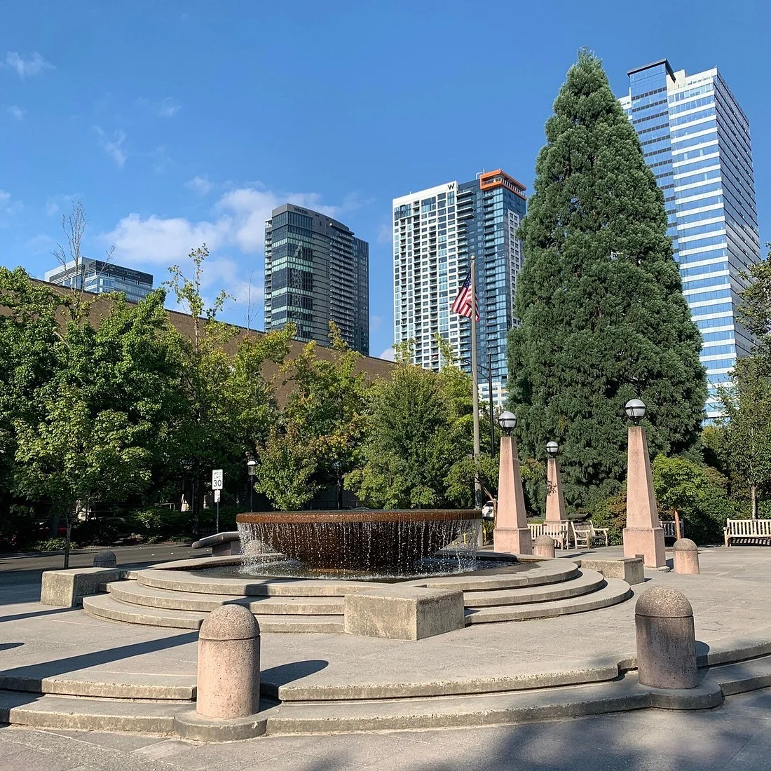 Downtown Bellevue park in the area for fun and play in Bellevue, WA