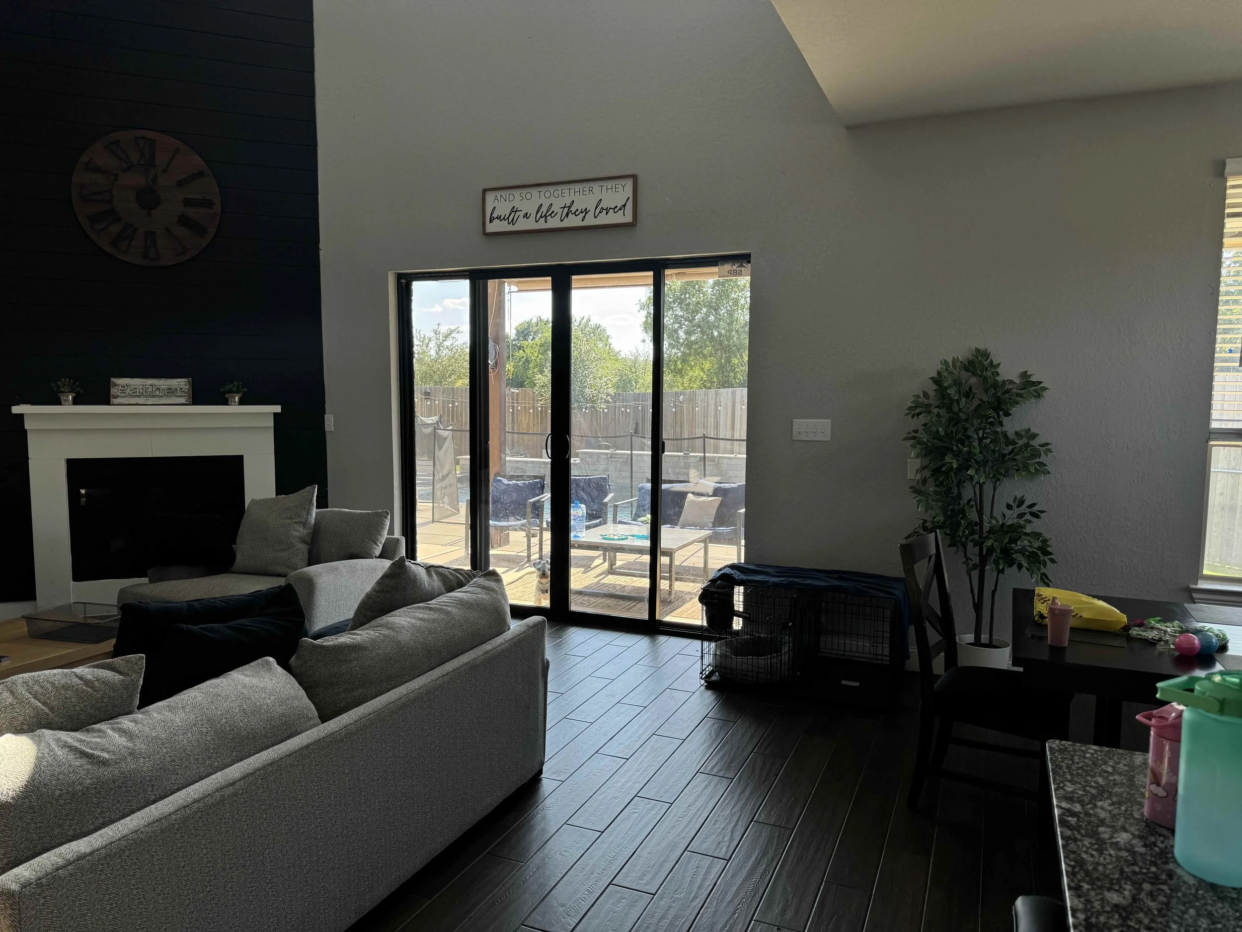 After porch door installation
