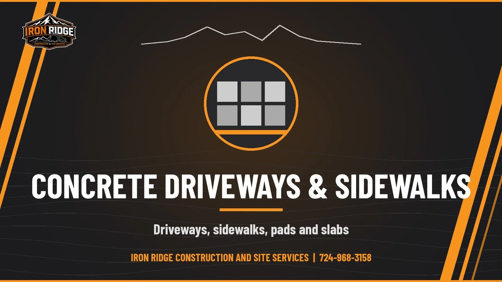 Concrete driveways and sidewalks