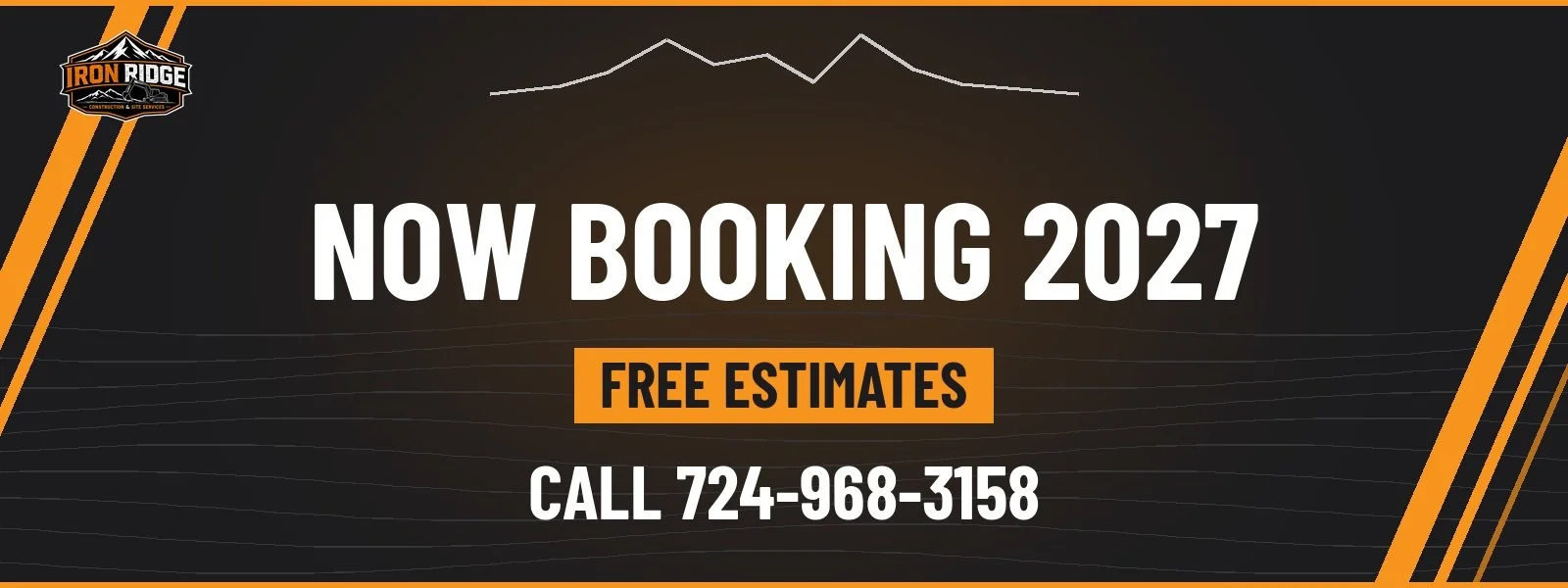 Now booking 2027 — free estimates, call 724-968-3158