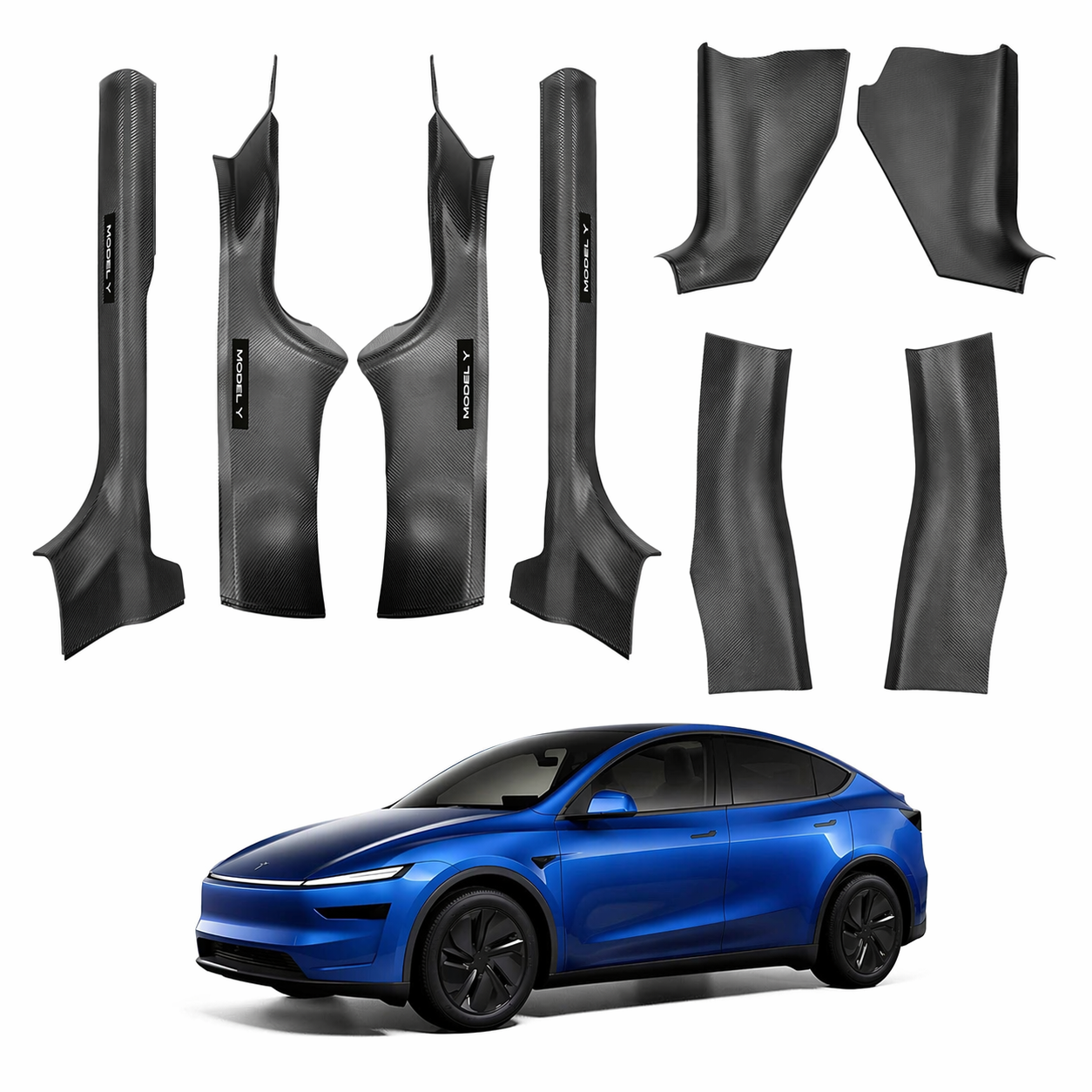 Door Sill Protector Kit for Tesla Model Y Juniper 2026+ (8PC Full Coverage)