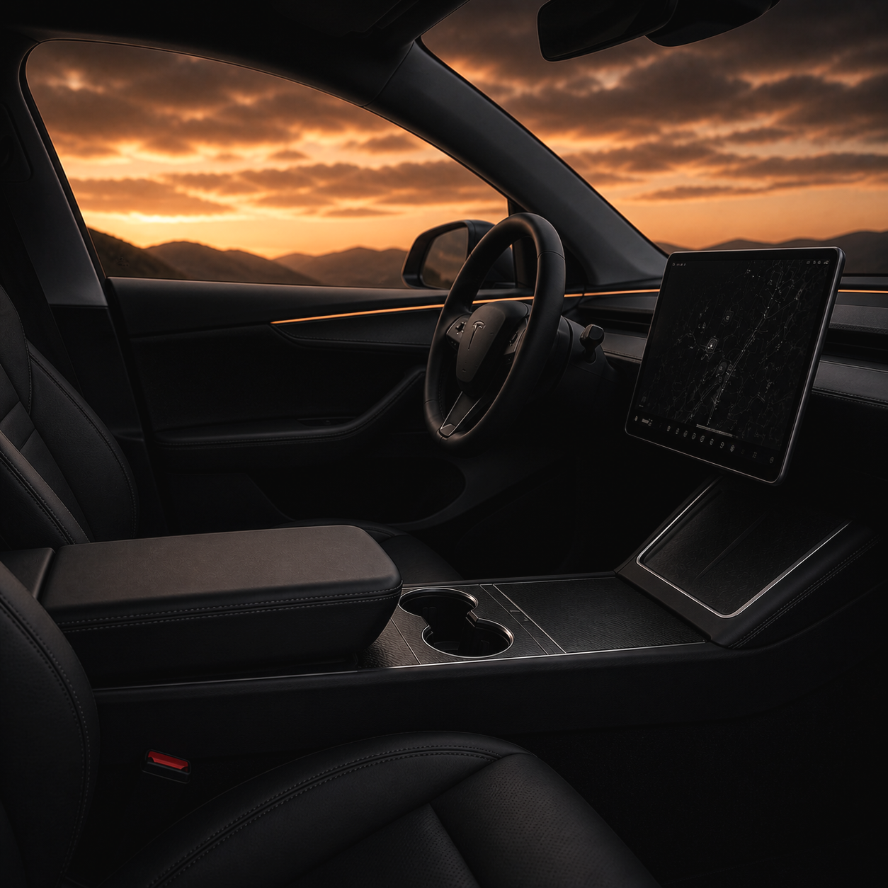 tesla model 3 interior