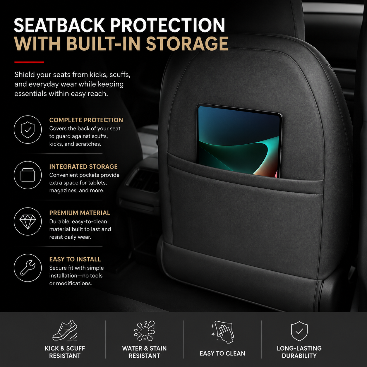 Seat back-kick protector-tesla model y and 3 - highland-juniper-1.png