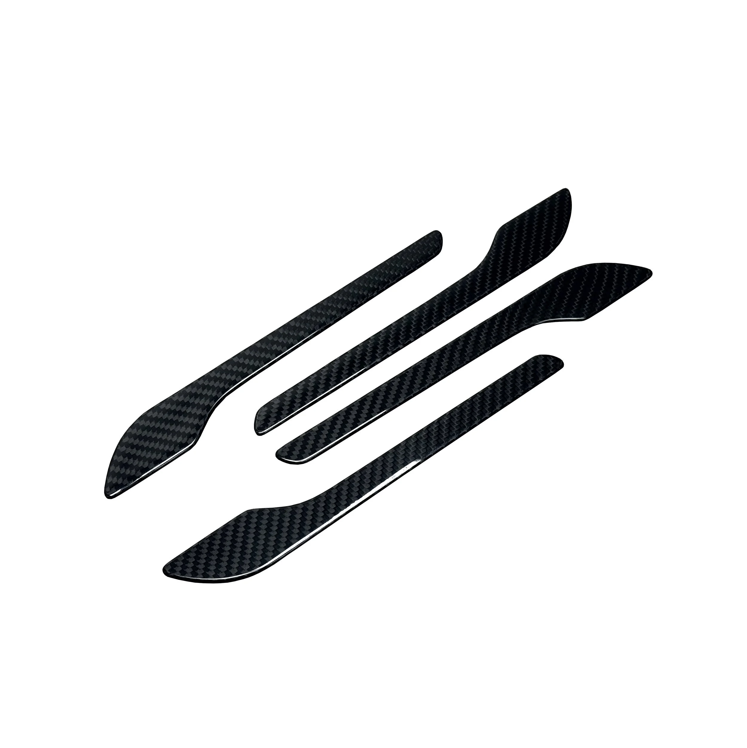 Real Carbon Fiber Door Handle Overlays for Tesla Model Y Juniper & Model 3 Highland | Gloss or Matte