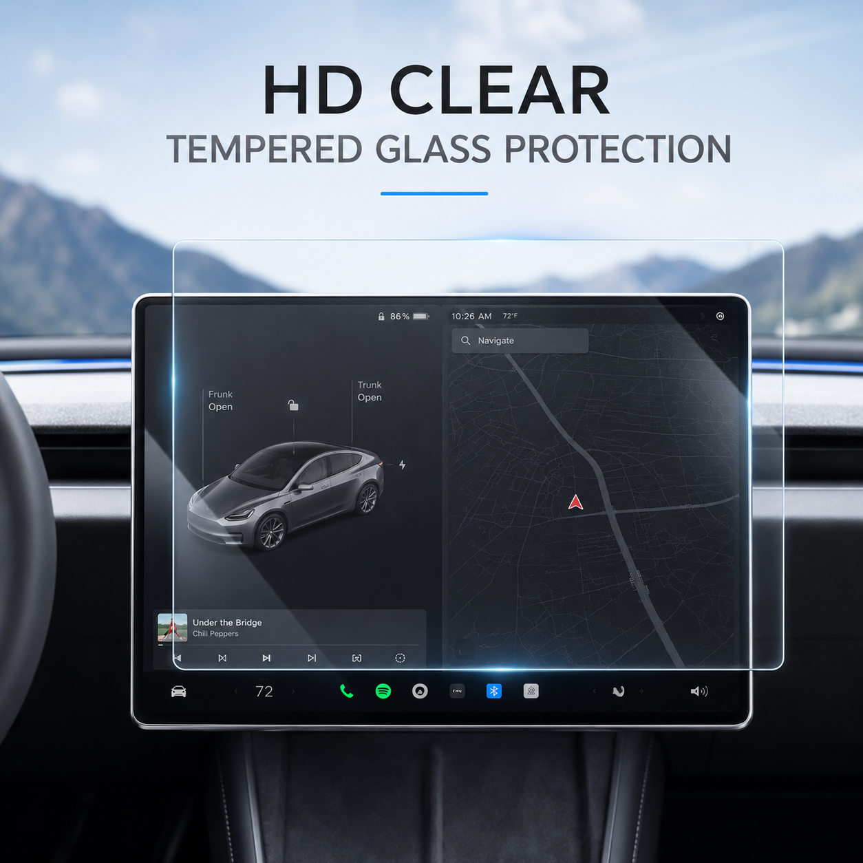 15" HD Screen Protector for Tesla Model Y (2020–2025) & Model 3 (2017–2025)
