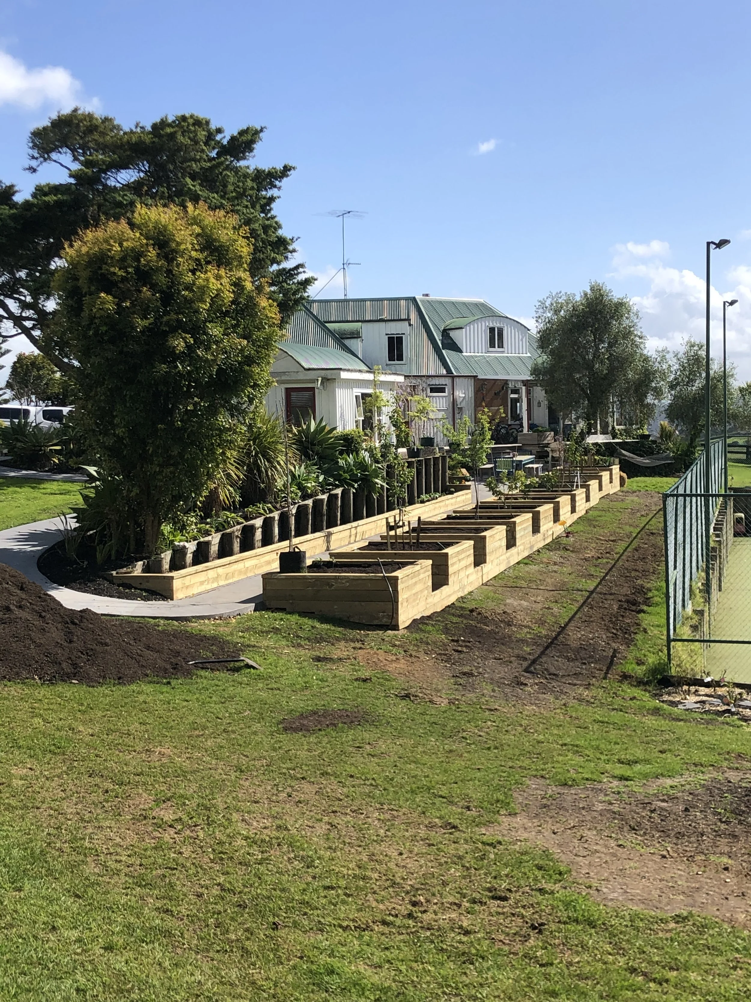 PLANTER BOXES & CONCRETE PATH