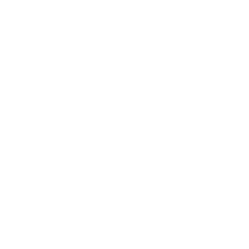 Black paper airplane icon within a white circle.