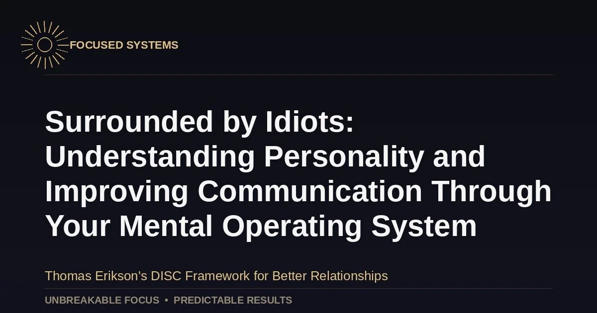 Surrounded by Idiots: Understanding Personality and Improving Communication Through Your Mental Operating System