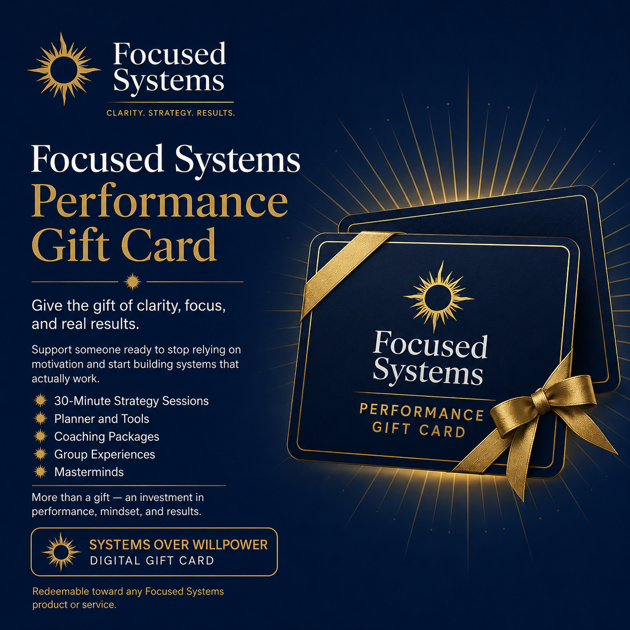 Focused Systems Performance Gift Card