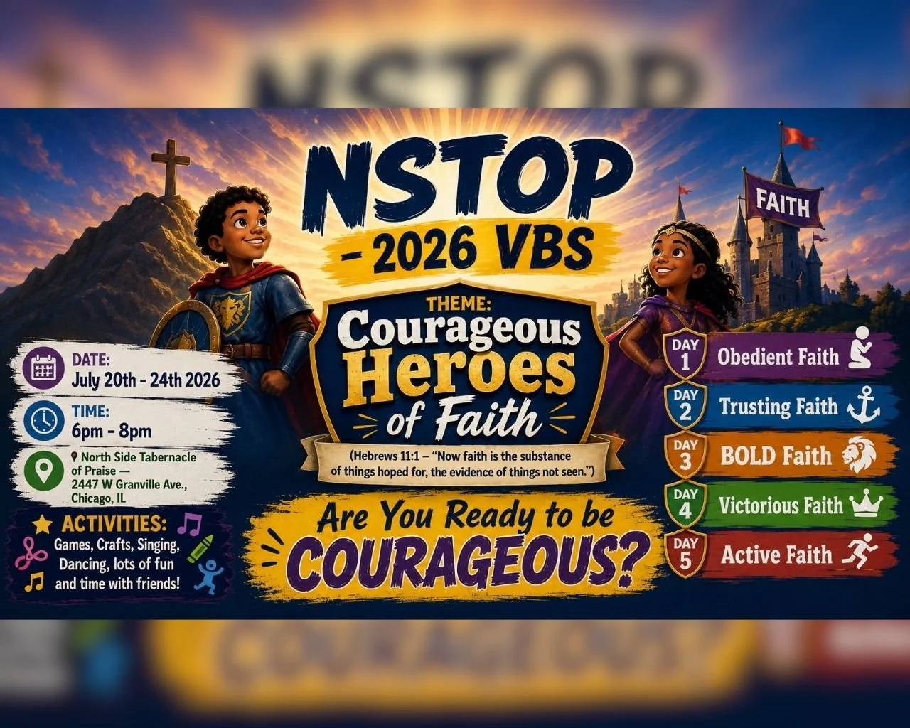  2026 VBS – Courageous Heroes of Faith