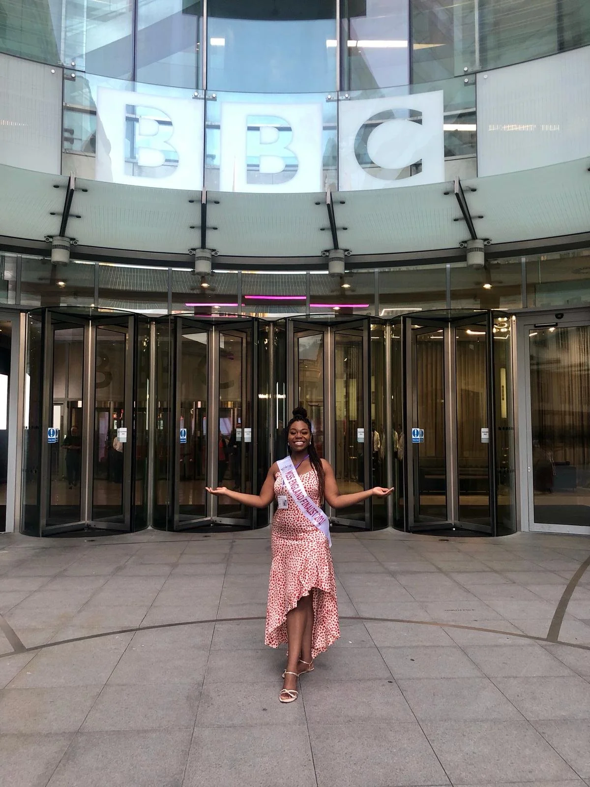 Being interviewed by Judi Love at BBC 