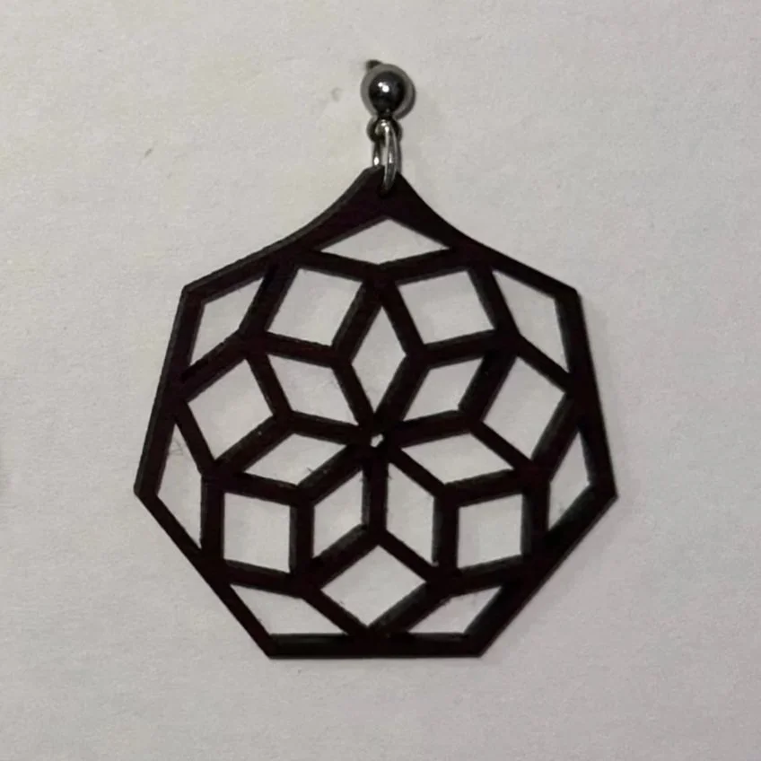 Hepta Lotus Mini-Mandala Earring