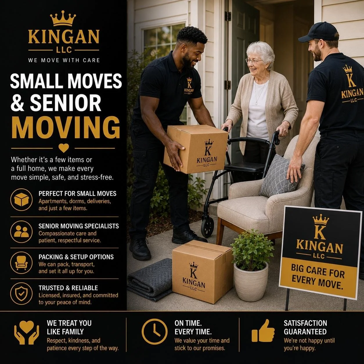 Senior moving service in Covington Washington helping with careful packing small moves and respectful relocation support