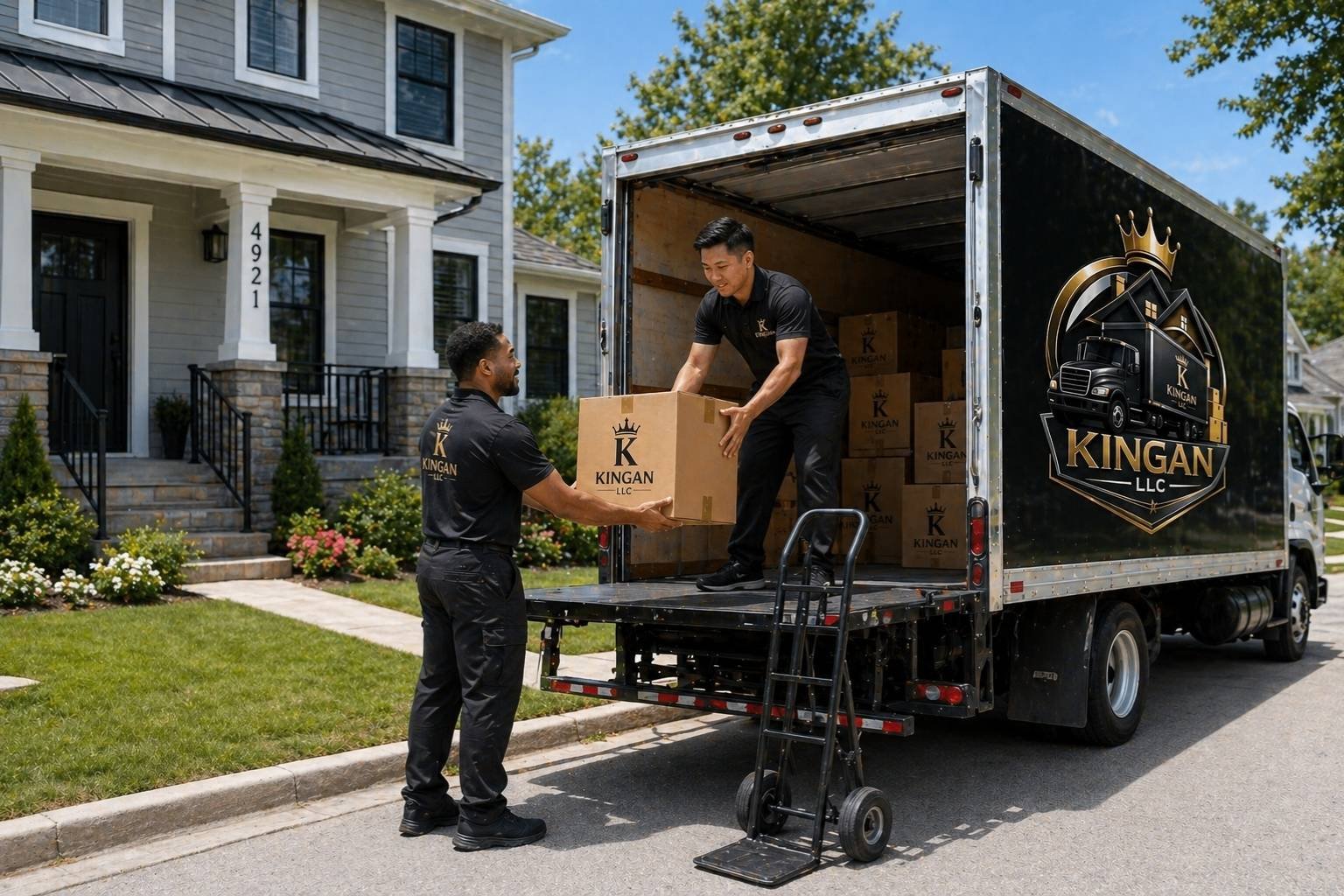 Professional movers loading furniture into truck in Washington showing careful handling packing and reliable moving service