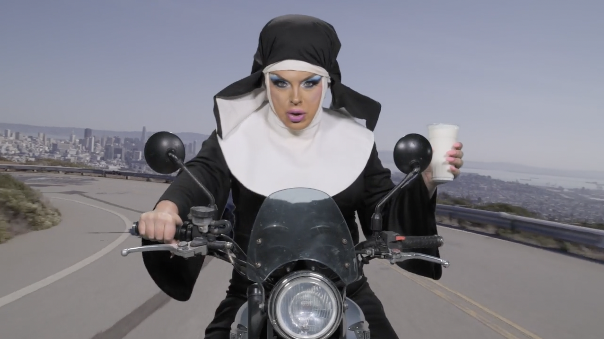 D'Arcy Drollinger_Lady Champagne Motorcycle