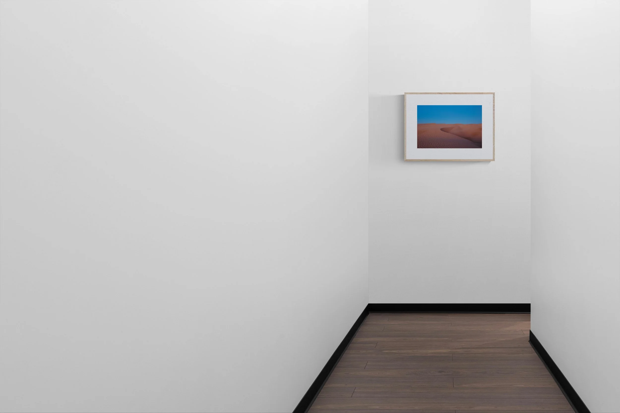 Oceano Dunes framed in natural wood - display mockup