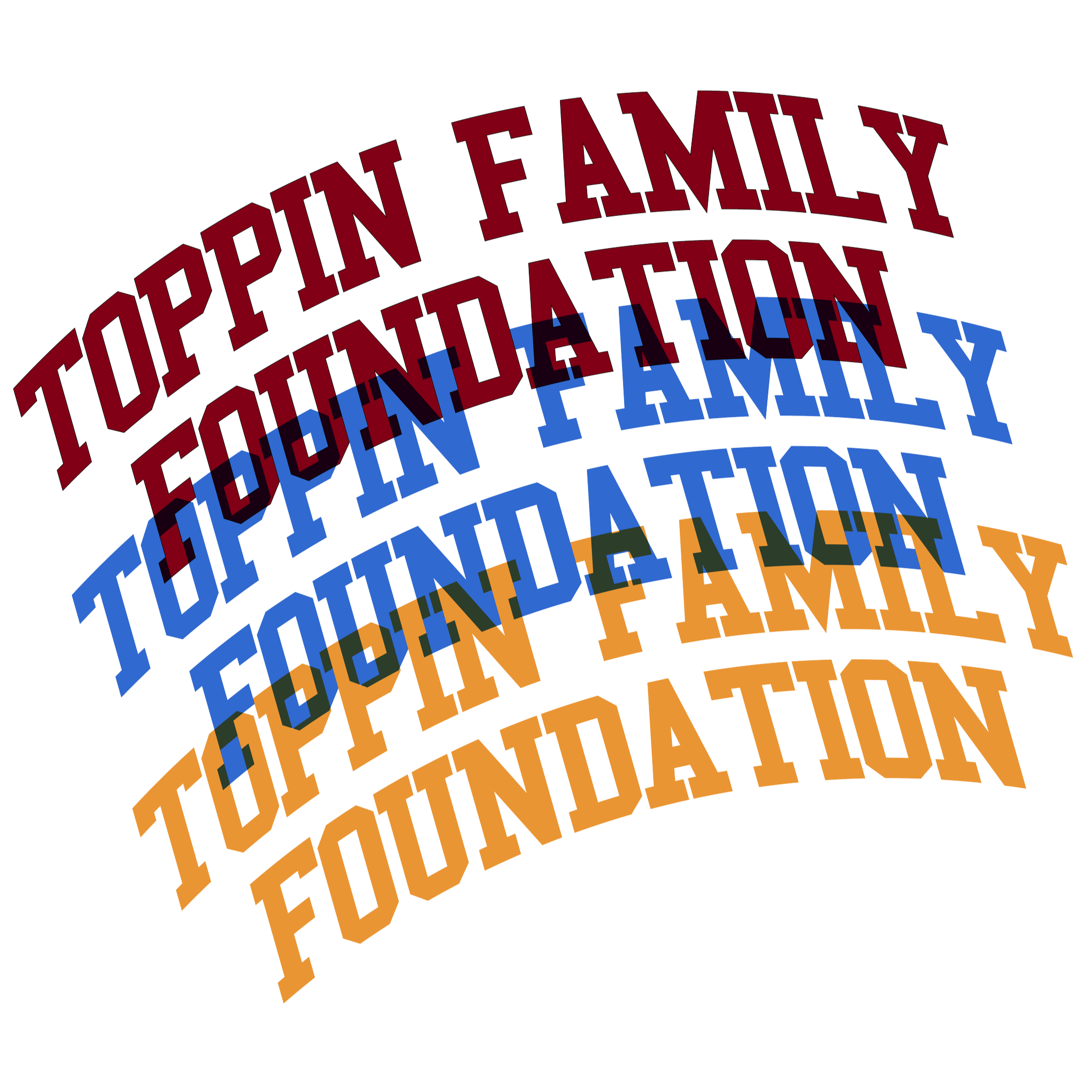 3D text with the words 'OPT-IN EMAILS' in large, bold red letters, with a slight perspective tilt, layered over each other on a light grey background.