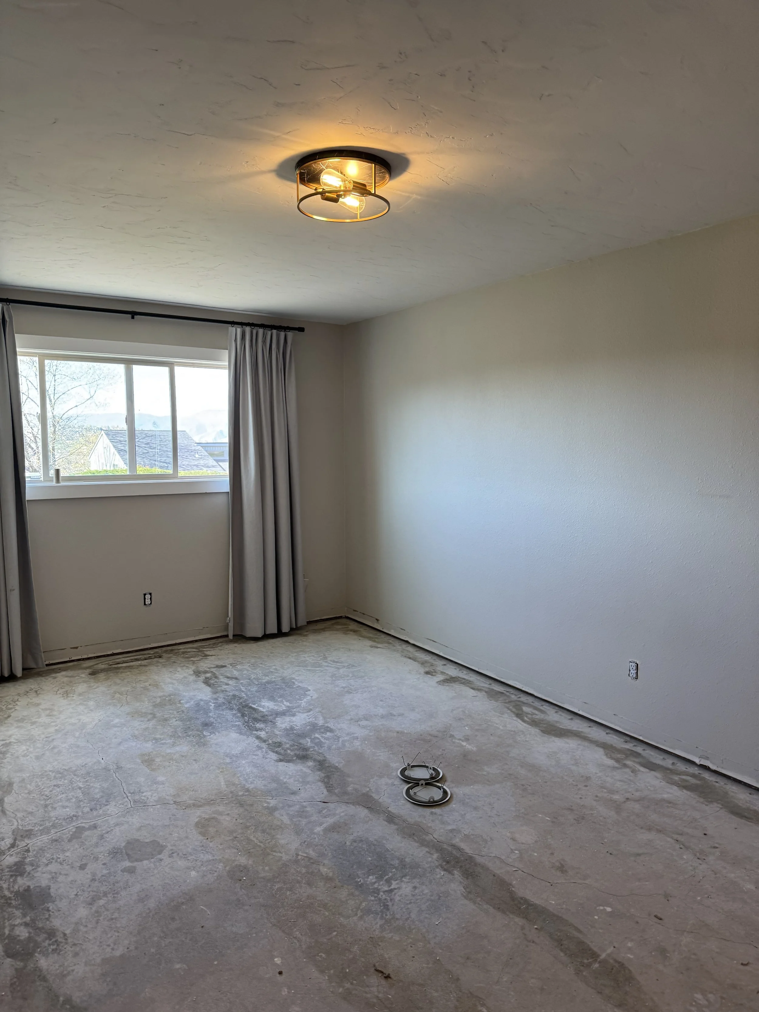 Master bedroom coming in.