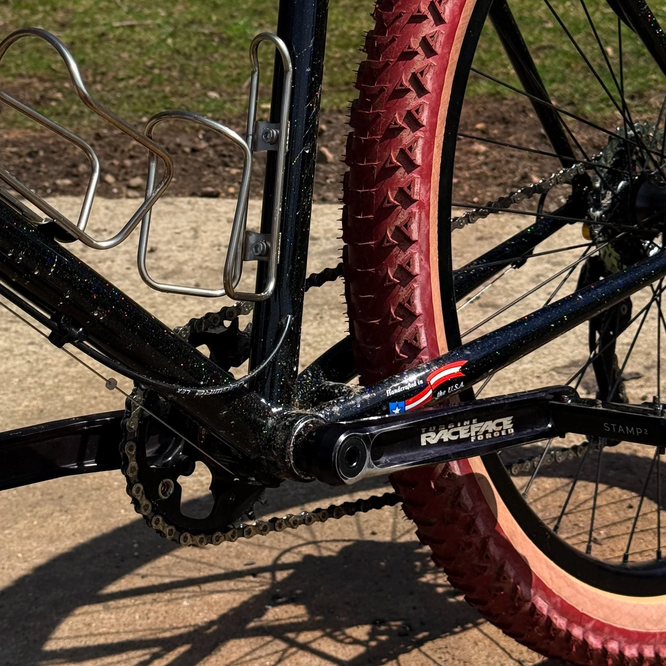 worm bicycle fabrication framebuilding internal dropper post cable routing frame modification vintage mtb