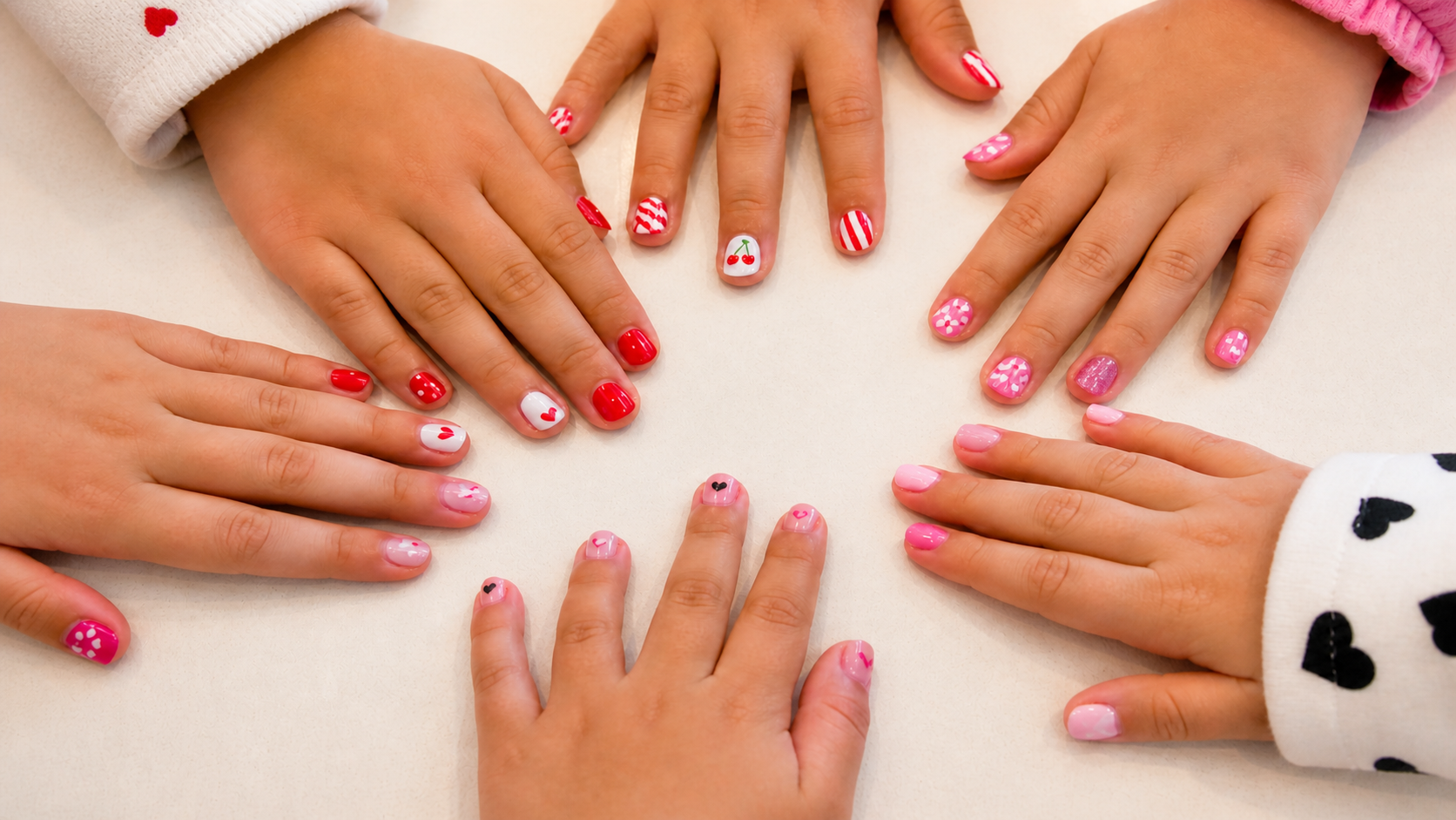 Kids nail party and group manicure services by Salon 2 You luxury nail salon in Lakewood and Cleveland Ohio.