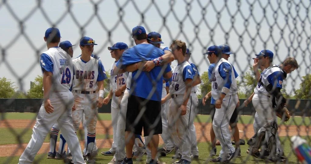 Another Bears win and another hug from Jake! #Tradition