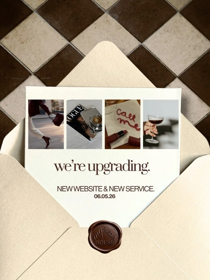 My Media House is upgrading. 🍸💻🤎📹

New website. 
New service launch. 

See you Friday.